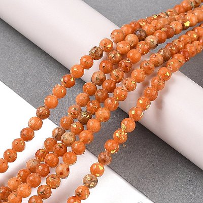 Assembled Natural Dolomite and Synthetic Opal Beads Strands G-Q017-G06-01B-1-1