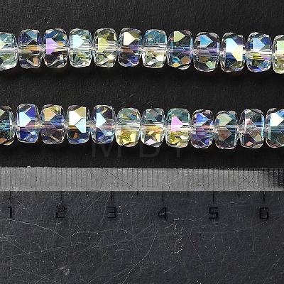 Transparent Electroplate Glass Beads Strands EGLA-K071-04A-1