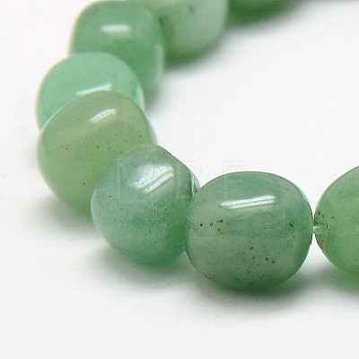 Natural Green Aventurine Nuggets Beads Strands X-G-L154-10-1