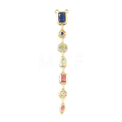 Brass Micro Pave Cubic Zirconia Big Pendants KK-G547-01G-1