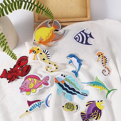 Rayon Embroidery Cloth Iron on/Sew on Patches DIY-NB0002-26-1