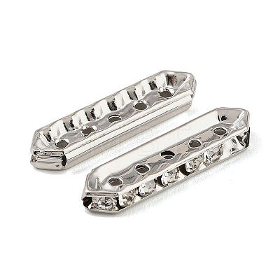 Brass Crystal Rhinestone Spacer Bars RB-T019-01A-P-1