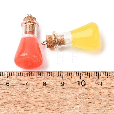 Transparent Resin Pendants RESI-K048-04-1