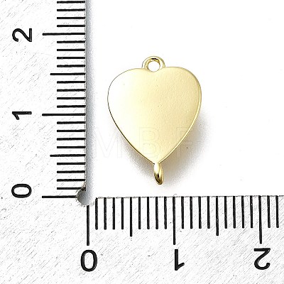 Brass Bowknot Heart Links KK-K400-49G-02-1