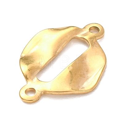 304 Stainless Steel Textured Links Connector Charms STAS-K302-02C-G-1