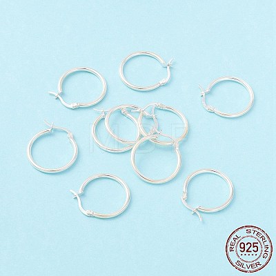 925 Sterling Silver Hoop Earrings STER-P047-13C-S-1