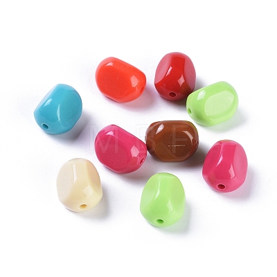 Mixed Opaque Acrylic Beads X-SACR-S173-M-1