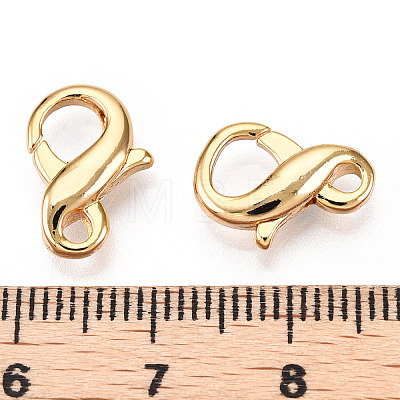 Brass Lobster Claw Clasps KK-N254-15G-1