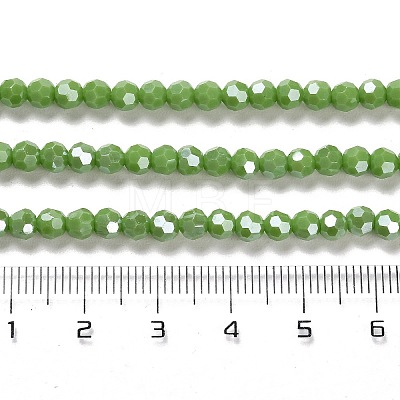 Electroplate Opaque Glass Beads Strands EGLA-A035-P4mm-A15-1