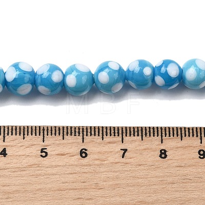 Handmade Lampwork Beads LAMP-D002-8mm-01G-1