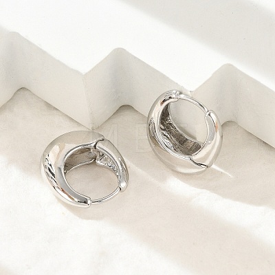 Brass Hoop Earrings for Women EJEW-U041-01P-1