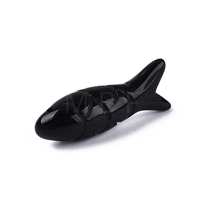 Natural Obsidian Carved Pendants G-T144-47A-1