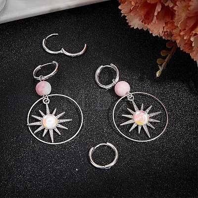 1 Pair 999 Fine Silver Huggie Hoop Earrings EJEW-BBC0001-39B-1