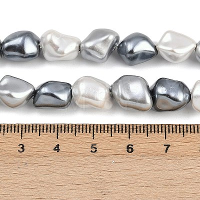 Electroplated Shell Pearl Beads Strands BSHE-H113-05F-1