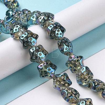 Transparent Electroplate Glass Beads Strands GLAA-C025-01L-1