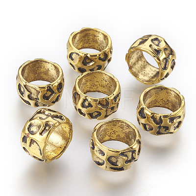 Rondelle Tibetan Style Alloy Beads LS-GLF10982Y-NF-1