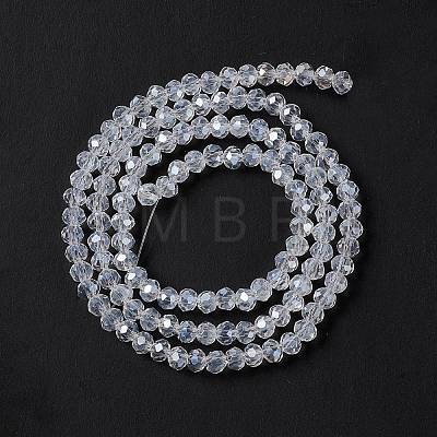 Crystal Glass Rondelle Beads Strands X-EGLA-F049C-03-1