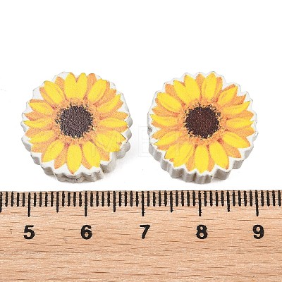 Printed Poplar Wood Beads WOOD-Z008-01I-1