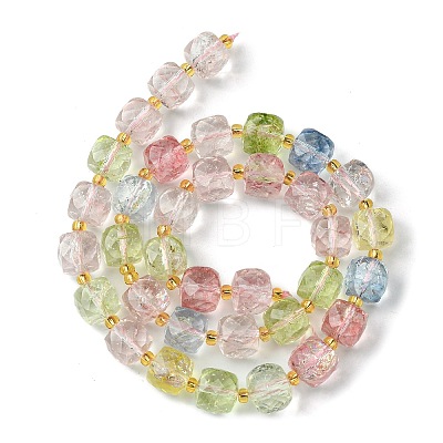 Synthetic Colored Topaz Crystal Beads Strands G-Q010-A14-01-1