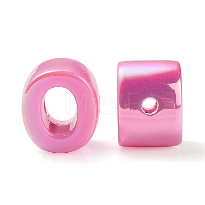 UV Plating Rainbow Iridescent Acrylic Beads OACR-C012-01A-1-1