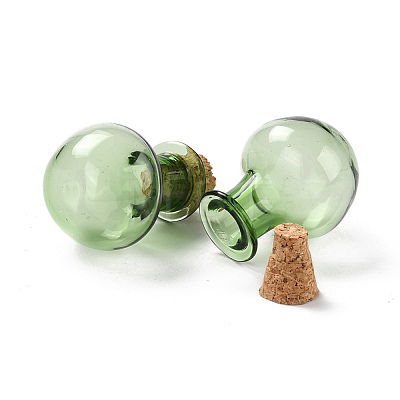 Round Glass Cork Bottles Ornament GLAA-D002-03B-1