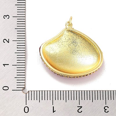 Real 18K Gold Plated Rack Plating Brass Enamel Pendants X-KK-M293-32G-03-1
