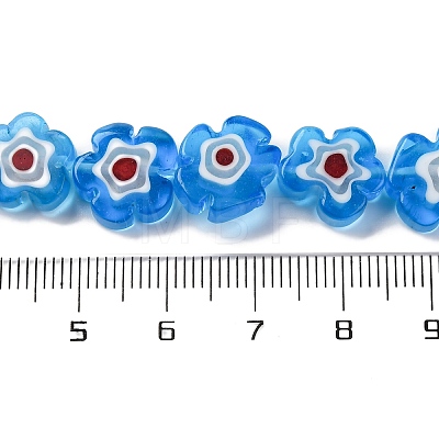 Handmade Millefiori Lampwork Beads Strands LAMP-G164-08C-1