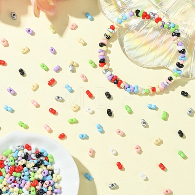 50G 10 Colors Baking Paint Glass Seed Beads SEED-YW0002-51C-1