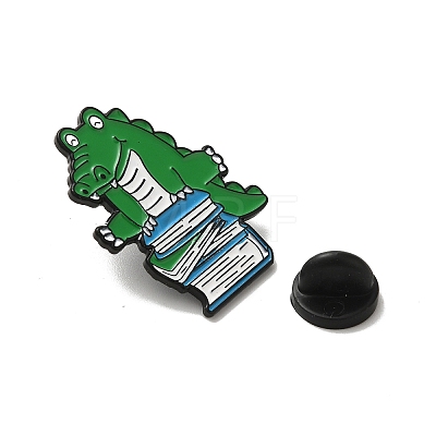 Black Baking Paint Zinc Alloy Brooches JEWB-M037-01D-1