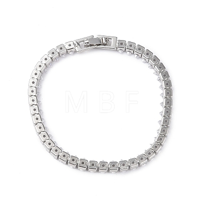 Cubic Zirconia Tennis Bracelet BJEW-L652-24P-02-1