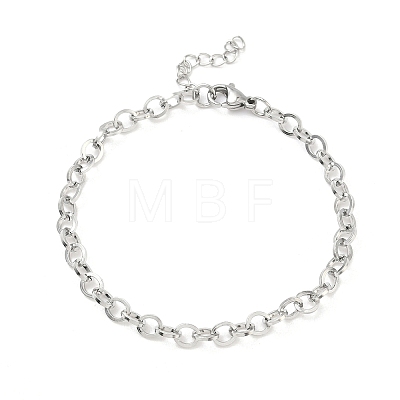 304 Stainless Steel Rolo Chain Bracelets for Women BJEW-Z152-01P-1
