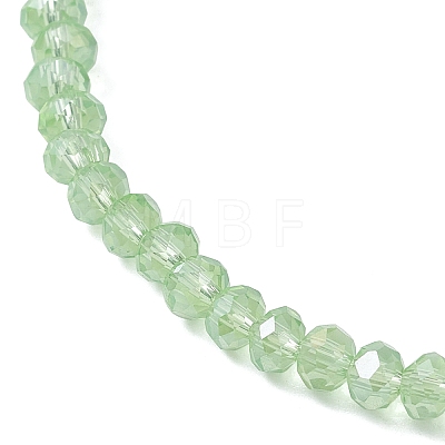 4Pcs Glass and Synthetical Turquoise Beads Stretch Bracelets for Women BJEW-TA00709-1