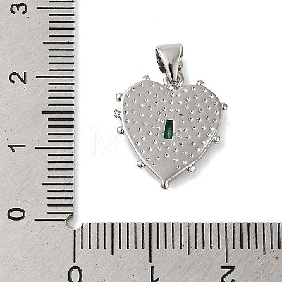 Rack Plating Brass & Cubic Zirconia Shell Pendants KK-S372-17P-1