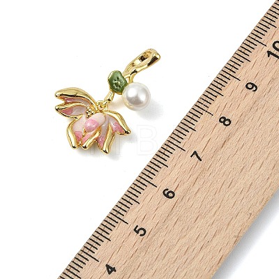 Brass Enamel Pendants PALLOY-JF05281-1