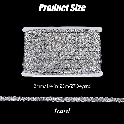 Braided Polyester Lace Ribbons SRIB-DR0001-03B-1