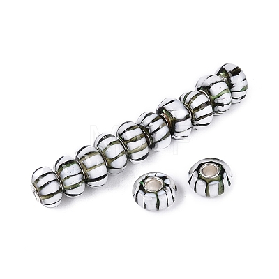 Handmade Lampwork & Brass Core European Beads LAMP-N044-01S-01-1