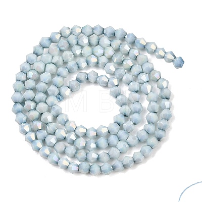 Electroplate Bicone Glass Beads Strands GL-T021-2.5x3mm-16-16-1
