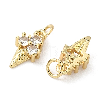Brass Micro Pave Cubic Zirconia Pendants KK-Z120-44G-1