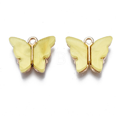 Alloy Acrylic Pendants LS-X-ENAM-R136-01D-1