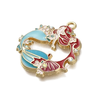 Alloy Enamel Pendants ENAM-S021-01G-C-1