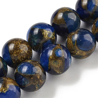 Synthetic Gold Clinquant Stone Beads Strands G-P549-A01-02-1