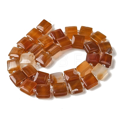 Natural Red Agate Beads Strands G-L596-A21-01-1
