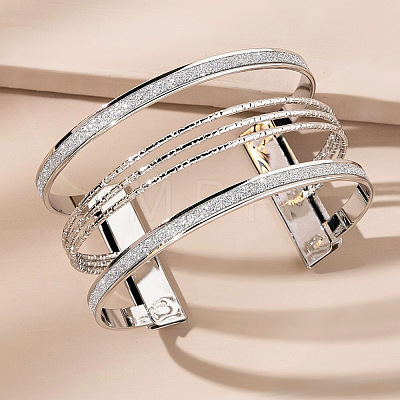 Hollow Alloy Arm Cuff Bangles for Women WGDA7E7-03-1