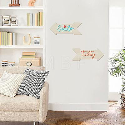 4Pcs Unfinished Wooden Home Display Decorations WOOD-WH0050-075-1