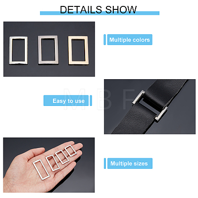 WADORN 48Pcs 12 Style Alloy Buckle Clasps FIND-WR0005-75-1