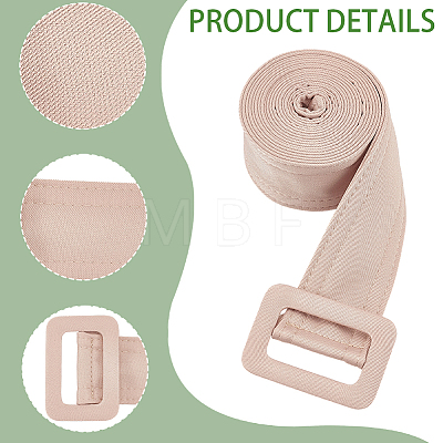 1Pc Cloth Waist Belts with Alloy Buckles for Coat AJEW-GF0015-07A-1