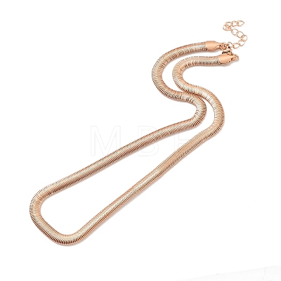 Rack Plating Brass Herringbone Chains Necklace for Men Women NJEW-M193-01RG-1