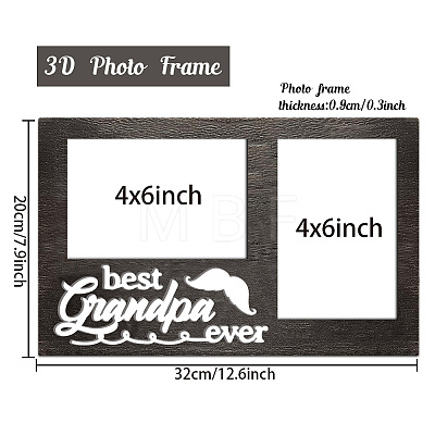 MDF Double Photo Frames AJEW-WH0424-003-1