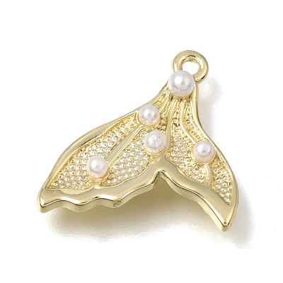 Brass & Plastic Pearl Pendants PL-CBAE379-07LG-A-1