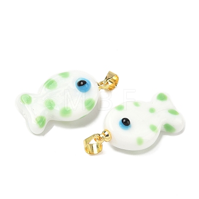 Handmade Lampwork Pendants LAMP-G168-04E-1